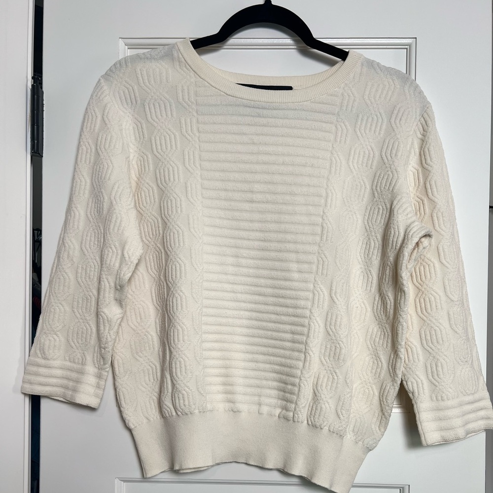 Marc by Marc Jacobs Cream Geometric Sweater (Medium) View 3